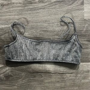 triangl silver sparkle mica bikini top